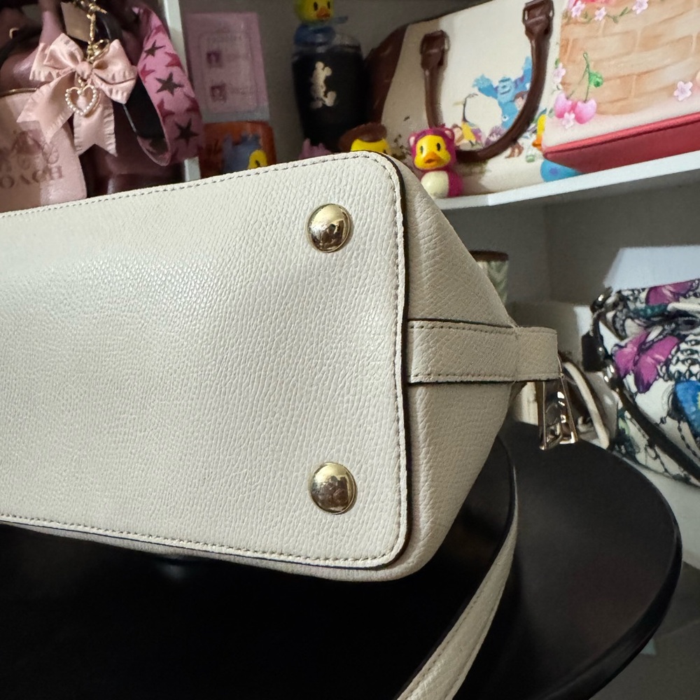 Coach Tan and Cream Sierra Satchel Bag - Picture 9 of 12